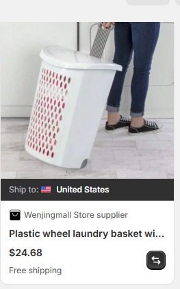 Rolling Laundry Basket with Wheels